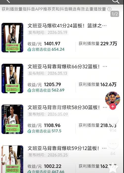 抖音8W粉丝博主的篮球人物深度解析解说教学,零门槛玩转伙伴计划与精选独家,单日稳定收益1k